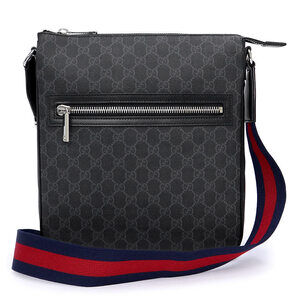 GUCCI Messenger Bag GG Supreme Canvas Black Shoulder Crossbody